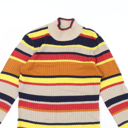 Glamorous Womens Multicoloured Striped  Pullover Jumper Size XS