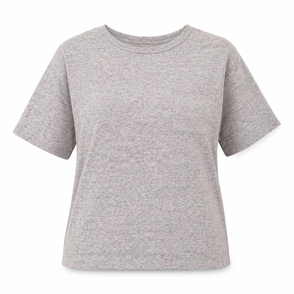 Front view of Bellambia women’s pink basic blouse, size 2XL