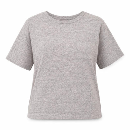Front view of Bellambia women’s pink basic blouse, size 2XL