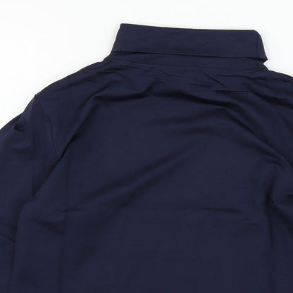 Moose Womens Blue  Jersey Basic T-Shirt Size S