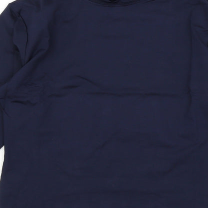 Moose Womens Blue  Jersey Basic T-Shirt Size S
