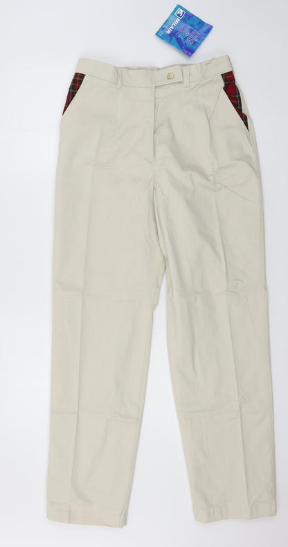 Womens UK Size 30 in Moose Regular Fit  Ivory Trousers