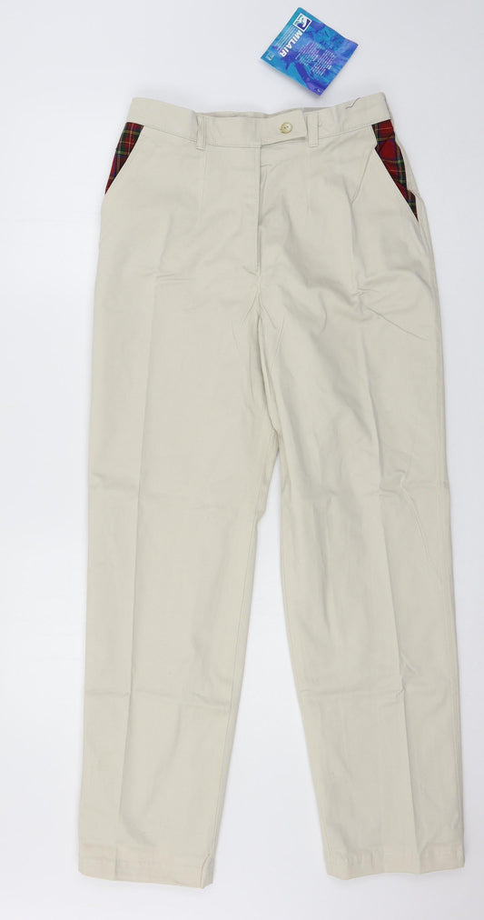 Womens UK Size 30 in Moose Regular Fit  Ivory Trousers