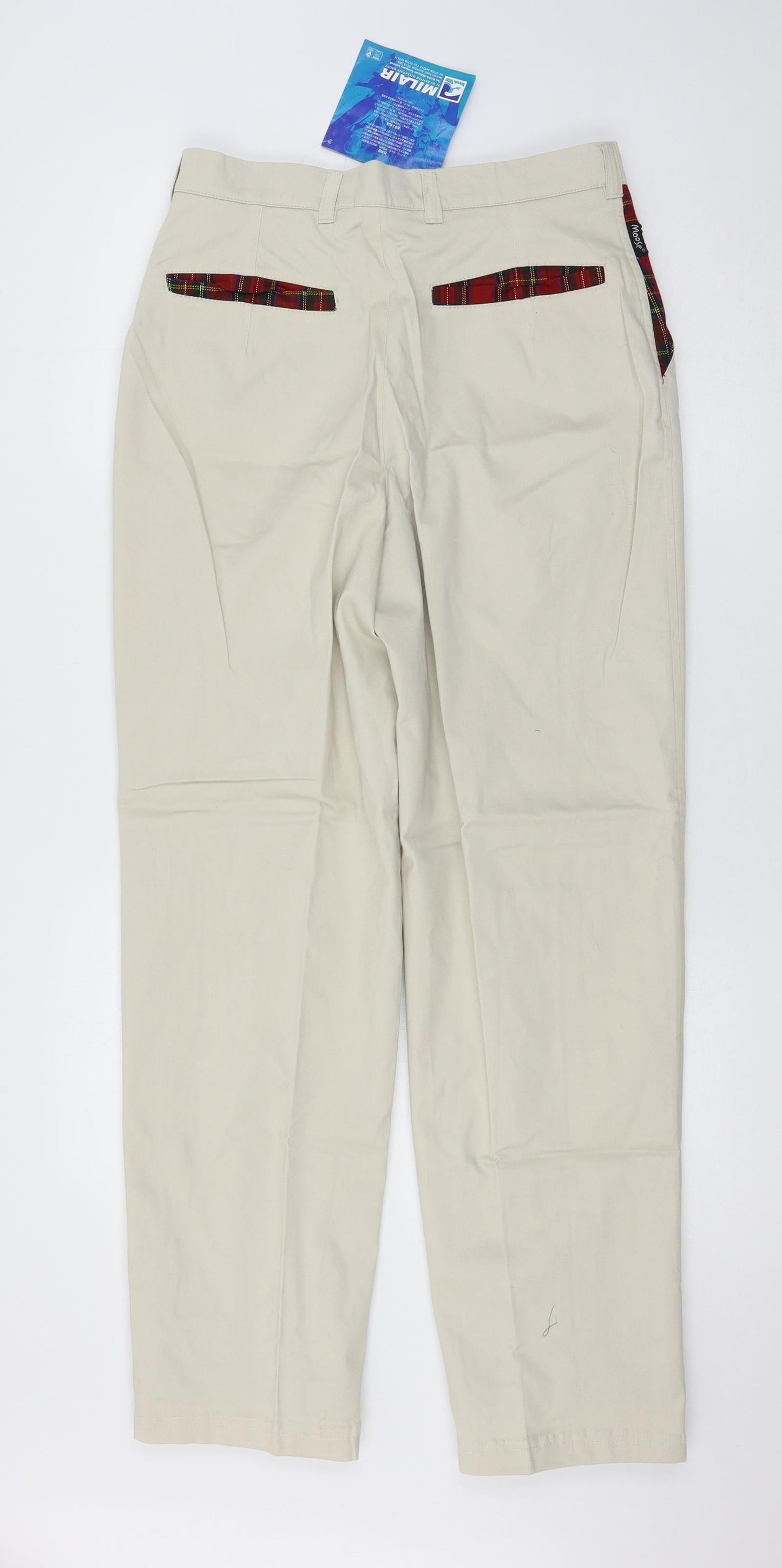 Womens UK Size 30 in Moose Regular Fit  Ivory Trousers
