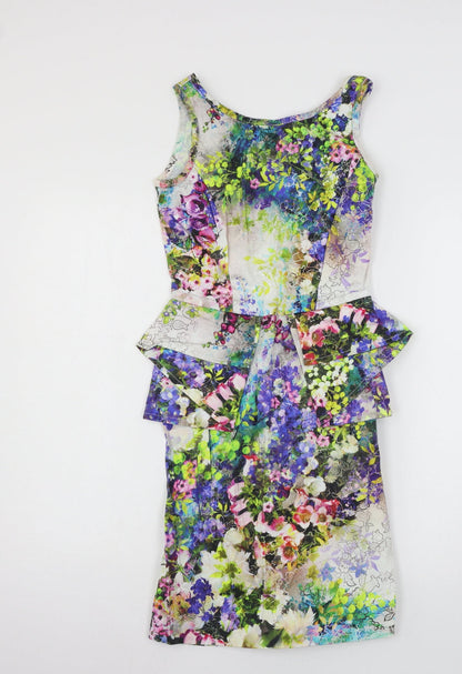 River Island Womens Multicoloured Floral  Bodycon  Size 8
