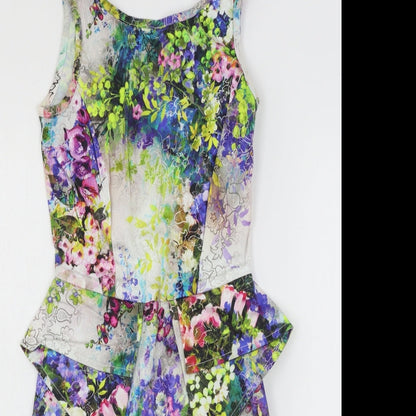 River Island Womens Multicoloured Floral  Bodycon  Size 8
