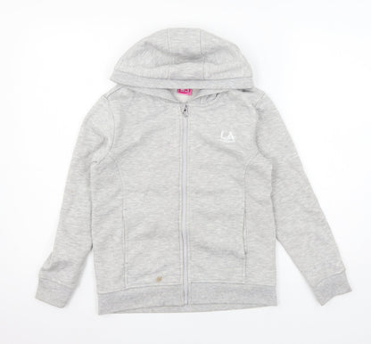 LA Gear Girls Grey  Jersey Full Zip Hoodie Size 11-12 Years