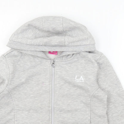 LA Gear Girls Grey  Jersey Full Zip Hoodie Size 11-12 Years