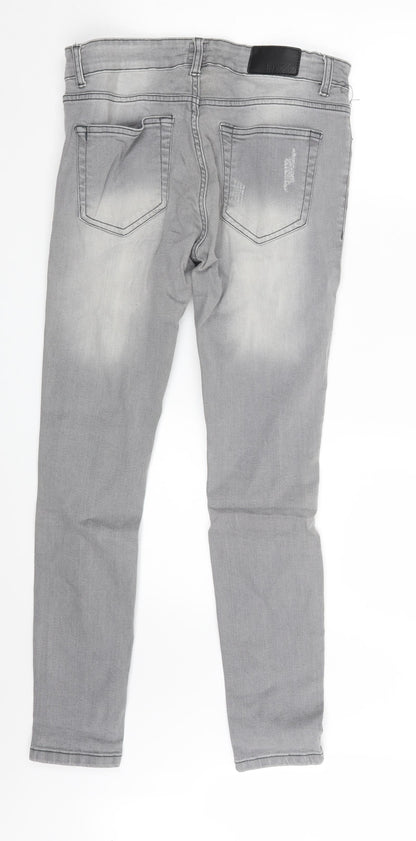 Zeenzo Womens Grey  Denim Skinny Jeans Size 30 in L28 in