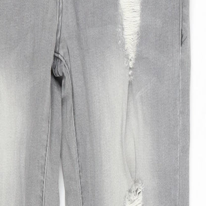 Zeenzo Womens Grey  Denim Skinny Jeans Size 30 in L28 in