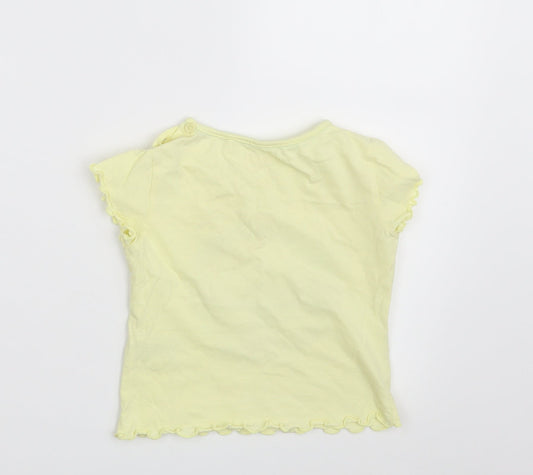 Lupilu Girls Yellow   Basic T-Shirt Size 12-18 Months