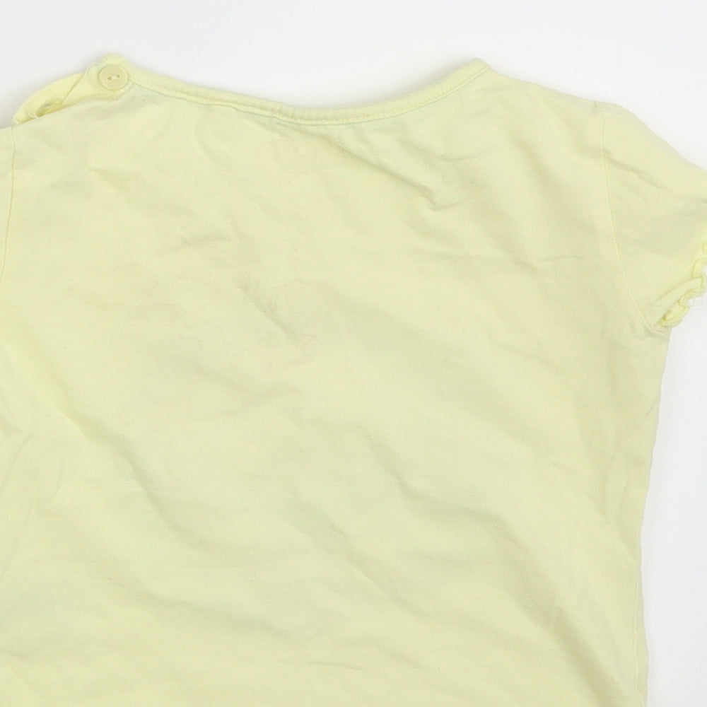Lupilu Girls Yellow   Basic T-Shirt Size 12-18 Months