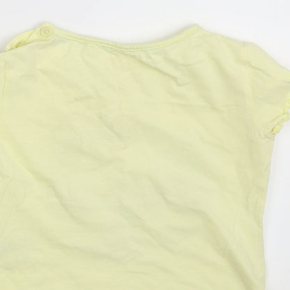 Lupilu Girls Yellow   Basic T-Shirt Size 12-18 Months