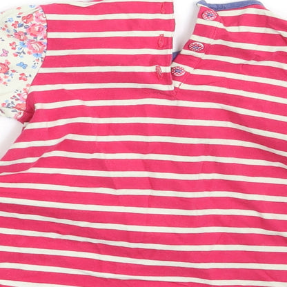 Mini Club Girls Pink Floral  T-Shirt Dress  Size 6-9 Months