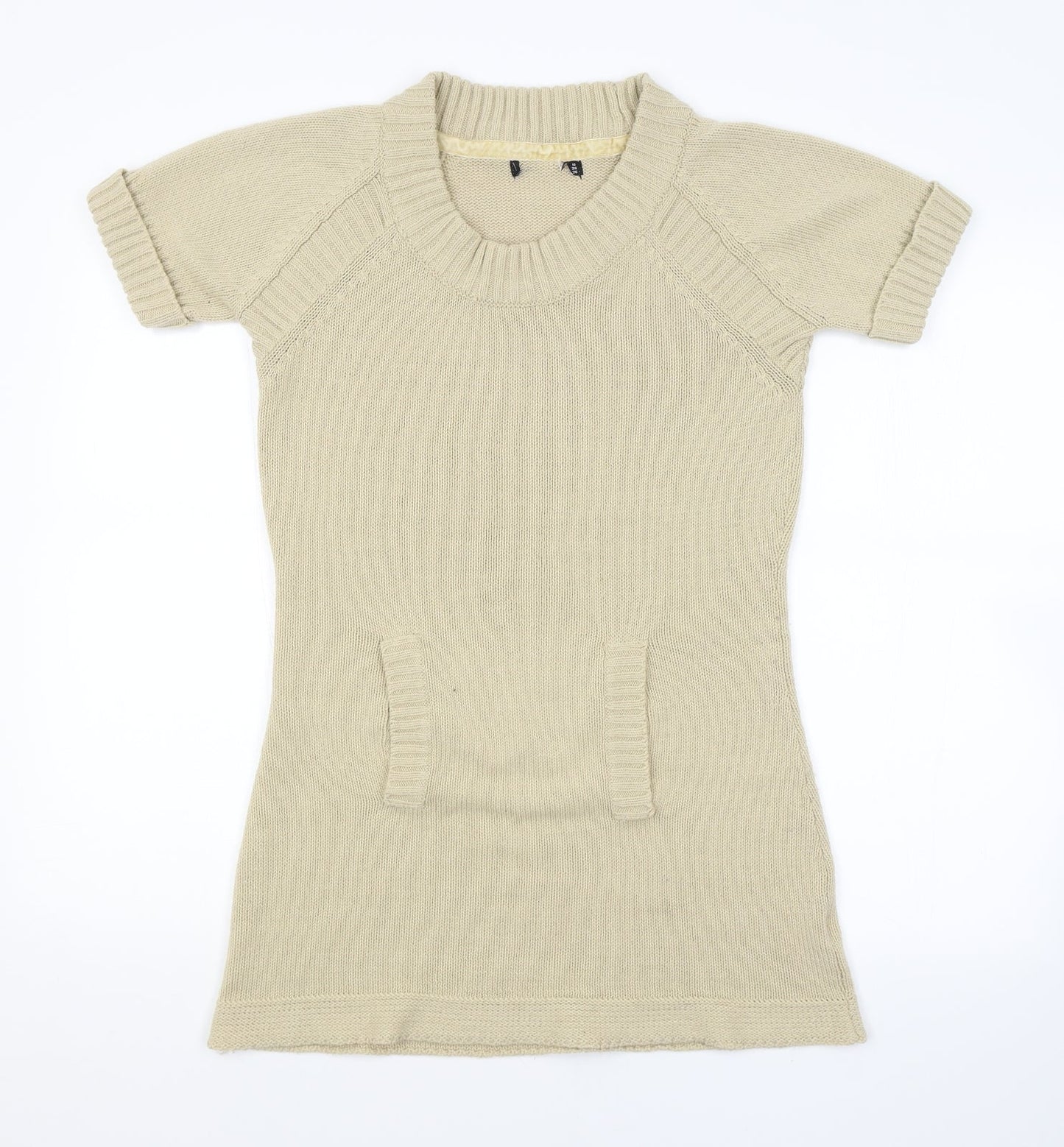 Womens UK Size 10 Preworn Beige Pullover Jumper