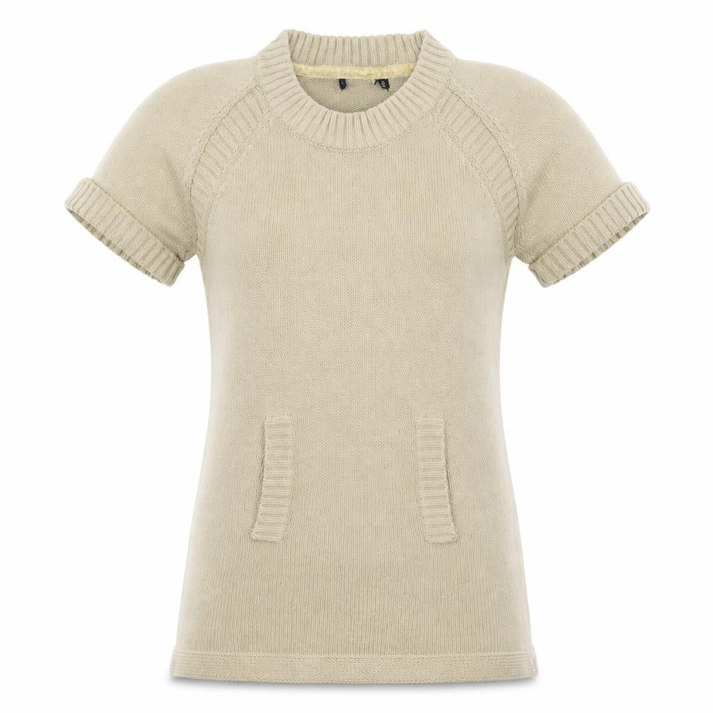 Womens UK Size 10 Preworn Beige Pullover Jumper