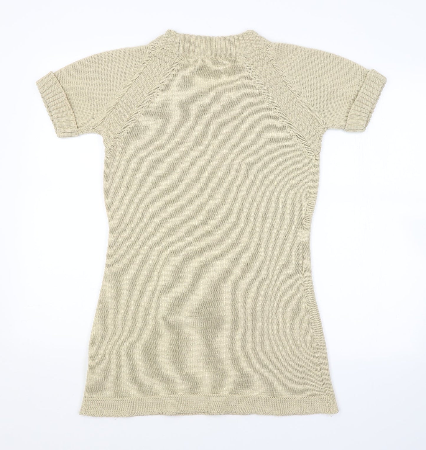 Womens UK Size 10 Preworn Beige Pullover Jumper