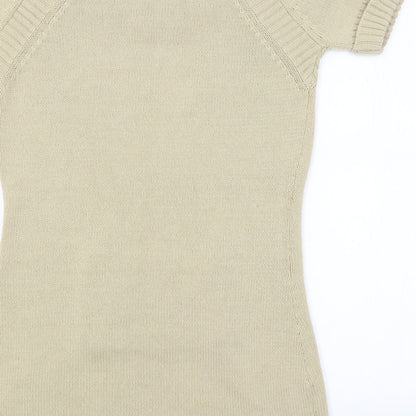 Womens UK Size 10 Preworn Beige Pullover Jumper