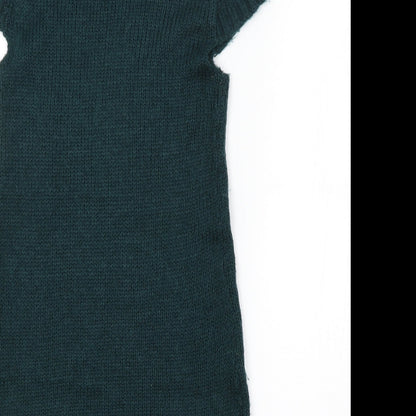 E-vie Womens Green   Jumper Dress  Size 8
