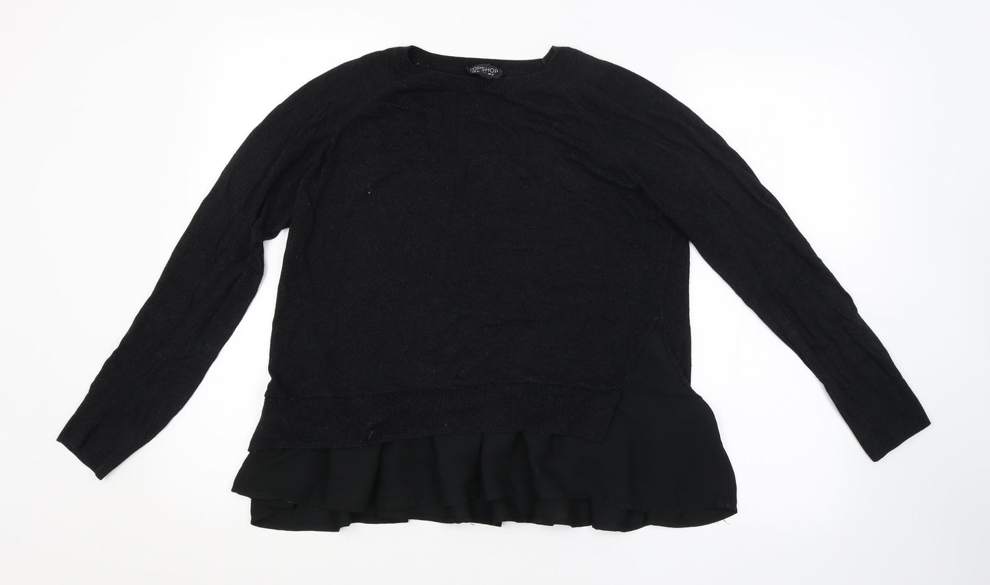 Womens UK Size 12 Topshop Black Pullover Jumper