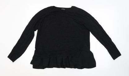 Womens UK Size 12 Topshop Black Pullover Jumper