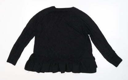 Womens UK Size 12 Topshop Black Pullover Jumper