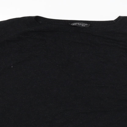 Womens UK Size 12 Topshop Black Pullover Jumper