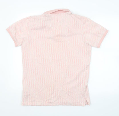 SPLASH Mens Pink Argyle/Diamond   Polo Size M