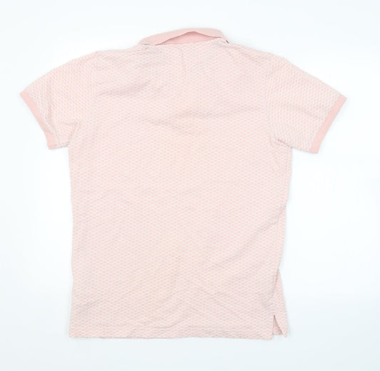 SPLASH Mens Pink Argyle/Diamond   Polo Size M