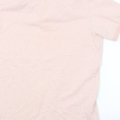 SPLASH Mens Pink Argyle/Diamond   Polo Size M