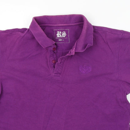 Mens UK Size L ROCKY STAR Cotton Polo Shirt