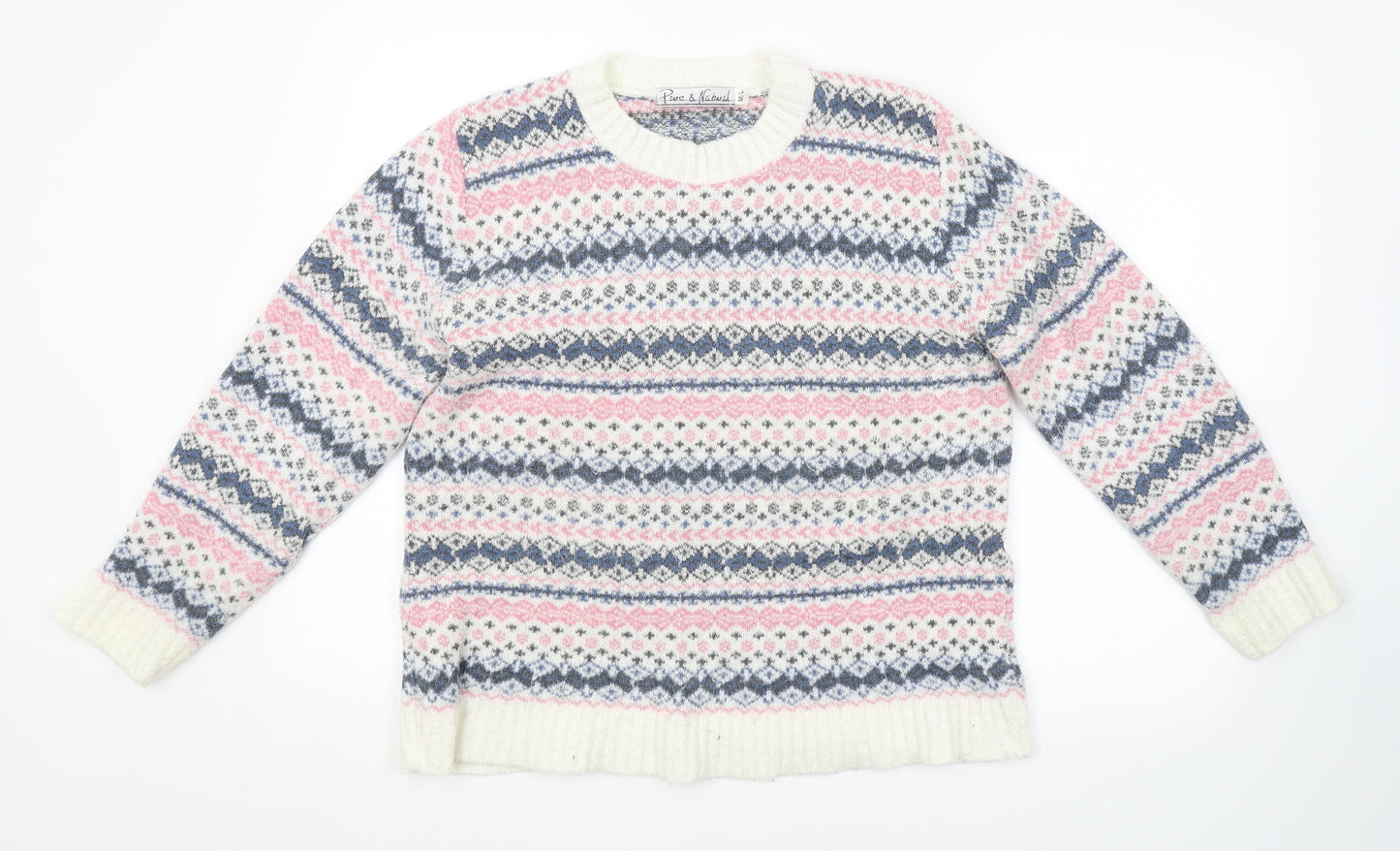 Womens UK Size M Preworn Multicoloured Pullover Jumper