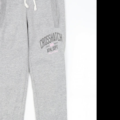 Crosshatch Womens Grey Striped  Sweatpants Trousers Size XS L28 in