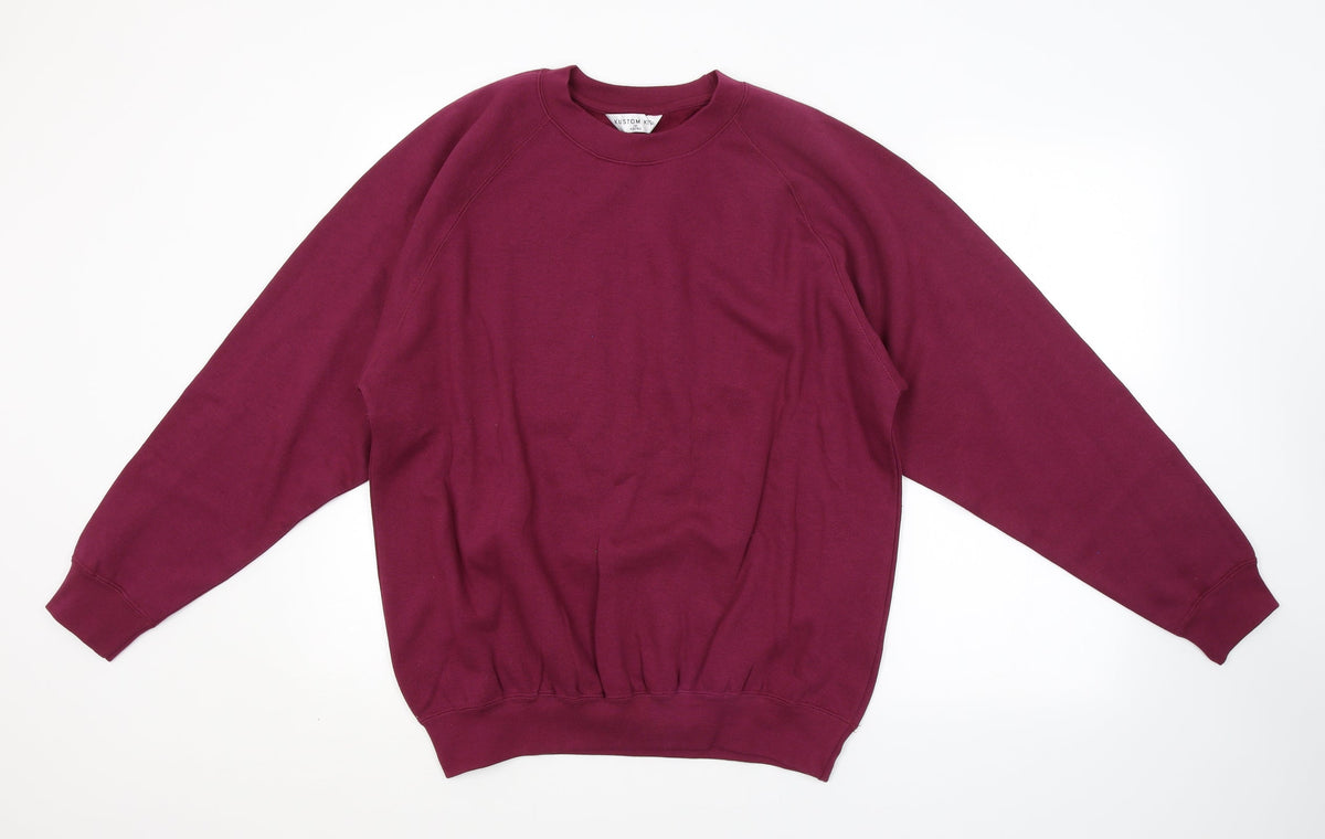 Additional front view of Kustom Kit men’s purple jumper, size M