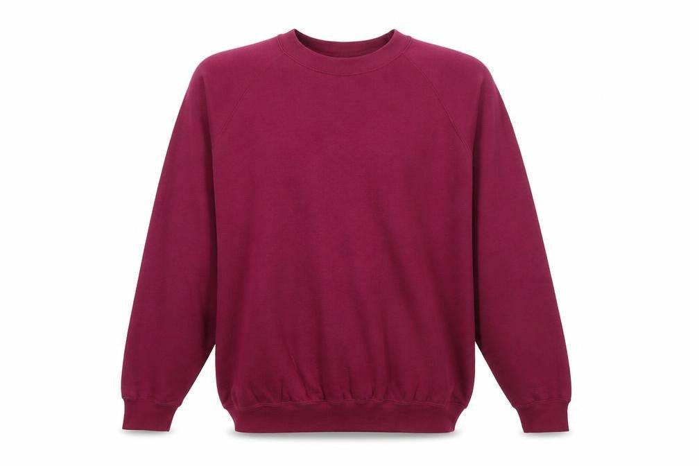 Front view of Kustom Kit men’s purple jumper, size M