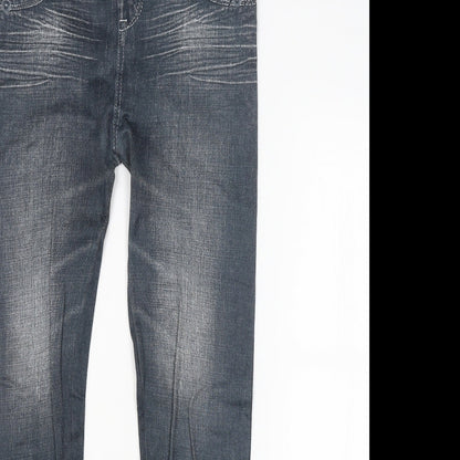 Womens UK Size L Preworn Regular Fit Jegging Blue Trousers