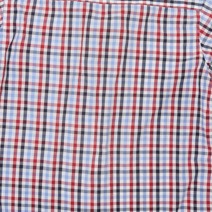 Shirtfaster Mens Red Check   Button-Up Size L