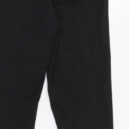 Womens UK Size 12 Wallis Regular Fit Dress Pants Black Trousers
