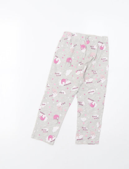 Primark Girls Grey    Lounge Pants Size 3-4 Years  - Sloth