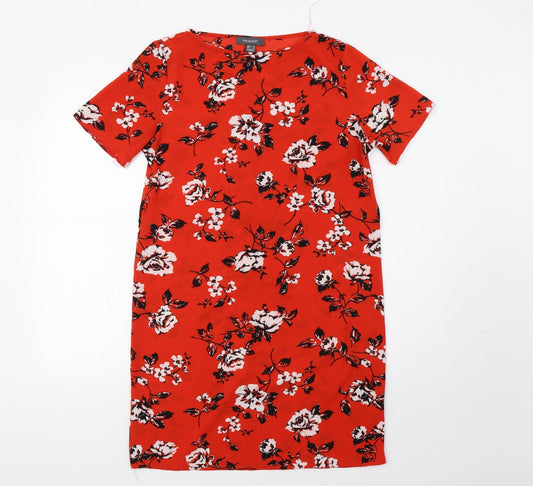 Primark Womens Red Floral  Sheath  Size 10