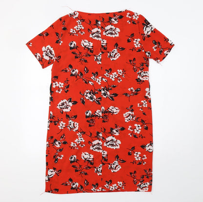 Primark Womens Red Floral  Sheath  Size 10
