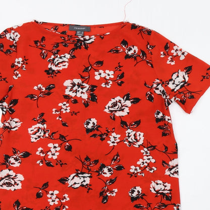 Primark Womens Red Floral  Sheath  Size 10