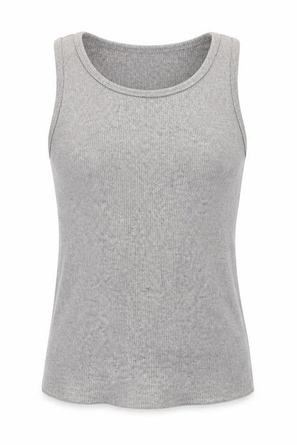 Miss E-Vie Girls Grey   Basic Tank Size 7-8 Years
