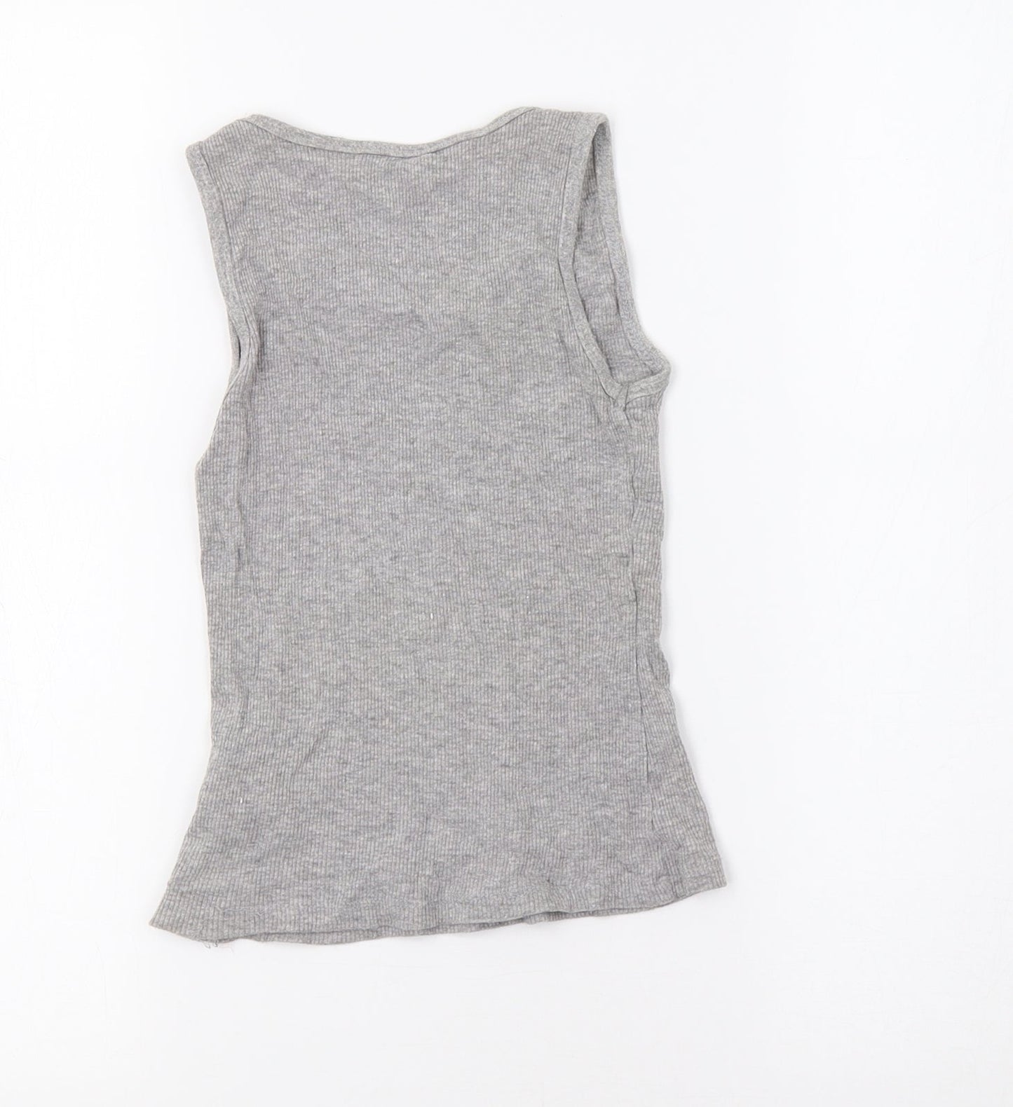 Miss E-Vie Girls Grey   Basic Tank Size 7-8 Years
