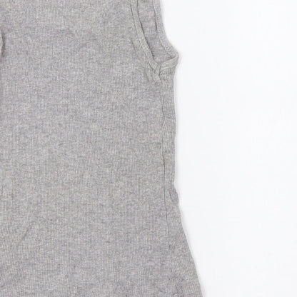 Miss E-Vie Girls Grey   Basic Tank Size 7-8 Years
