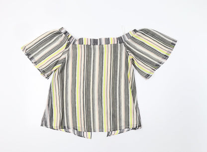 Womens UK Size 12 River Island Multicoloured Basic Blouse