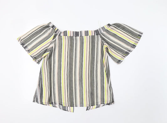 Womens UK Size 12 River Island Multicoloured Basic Blouse