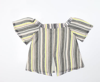 Womens UK Size 12 River Island Multicoloured Basic Blouse