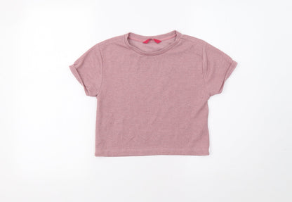 YD Girls Pink   Basic T-Shirt Size 11 Years