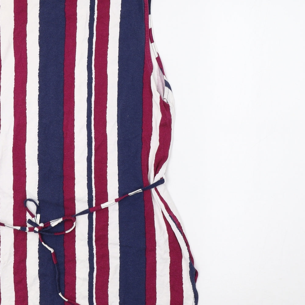 Papaya Womens Blue Striped  Basic Tank Size 14